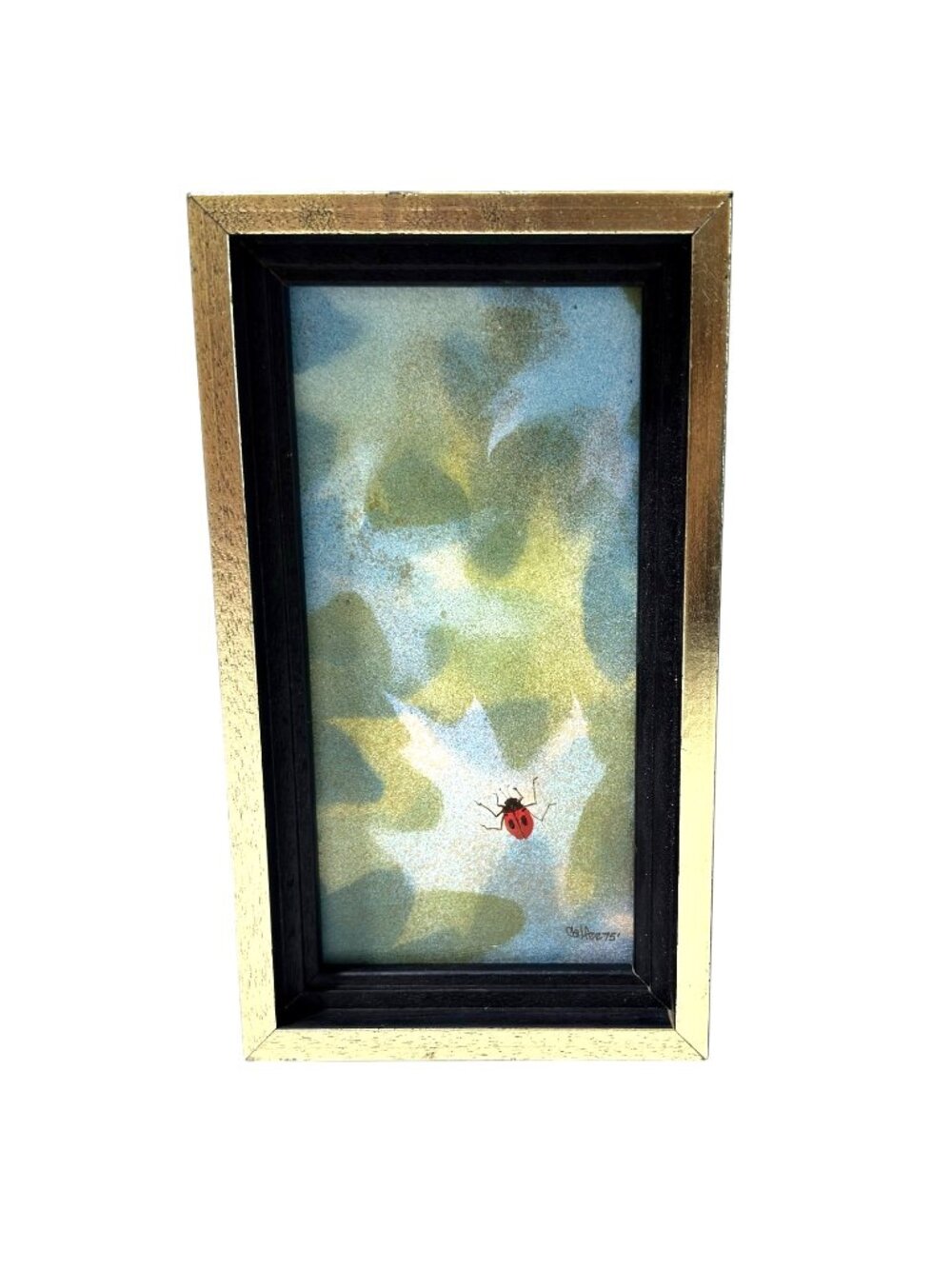 Don Calfee 1975 Original Ladybug Watercolor Painting 9.5"x5.5" New Albany IN